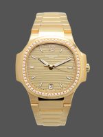 Patek Philippe Ladies Nautilus Golden Dial Rose Gold 7118 1200R 010