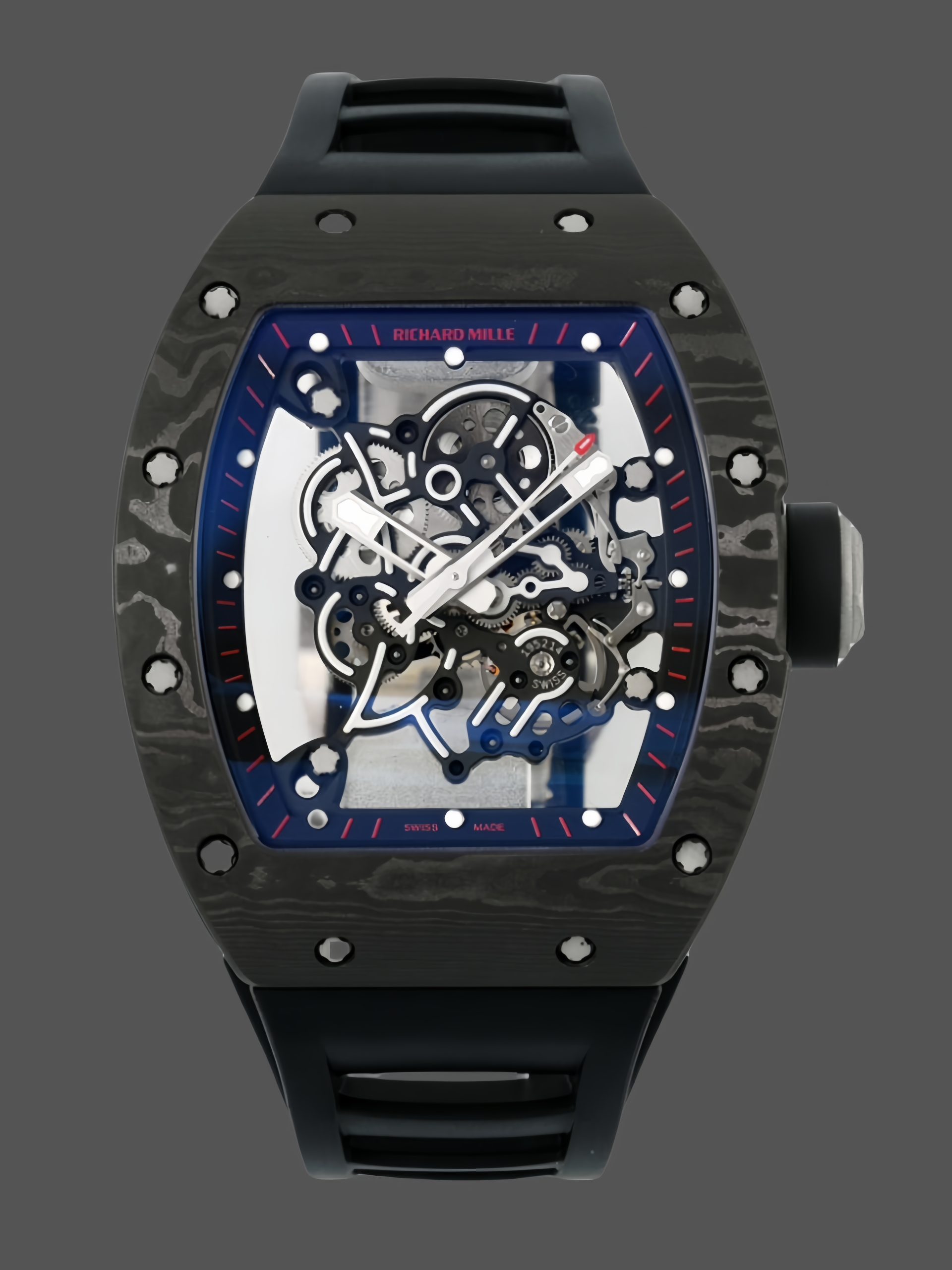 7C0EF177-BD0B-010F-ABDC-53C2B51ED7F9 Richard Miller RM 055 RMUL2 NTPT Carbon Fiber Black Rubber Strap - Image 1