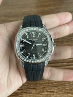 Replica Patek Philippe Aquanaut 5267 200A 001 Black Dial Diamond Bezel Watch - Image 3