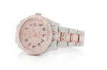 DIAMOND WATCH ICED OUT ROLEX DATEJUST 41MM TWO TONE HEBREW DIAL AUTOMATIC STAINLESS STEEL MOISSANITE 21.20CT - Image 3
