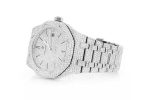 AUDEMARS PIGUET ROYAL OAK 41MM MOISSANITE DIAMOND SLIVER WATCH - Image 4