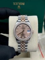 Rolex Datejust 31 Chocolate Diamonds Dial Diamond Bezel Rose Gold Two Tone Jubilee Watch 278381RBR 278381 - Image 4
