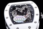 Richard Miller RM 057 NTPT Carbon Fiber White Rubber Strap - Image 3