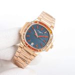 Patek Philippe Nautilus Ladies Rose Gold Blue Dial 7118 35.2mm - Image 3