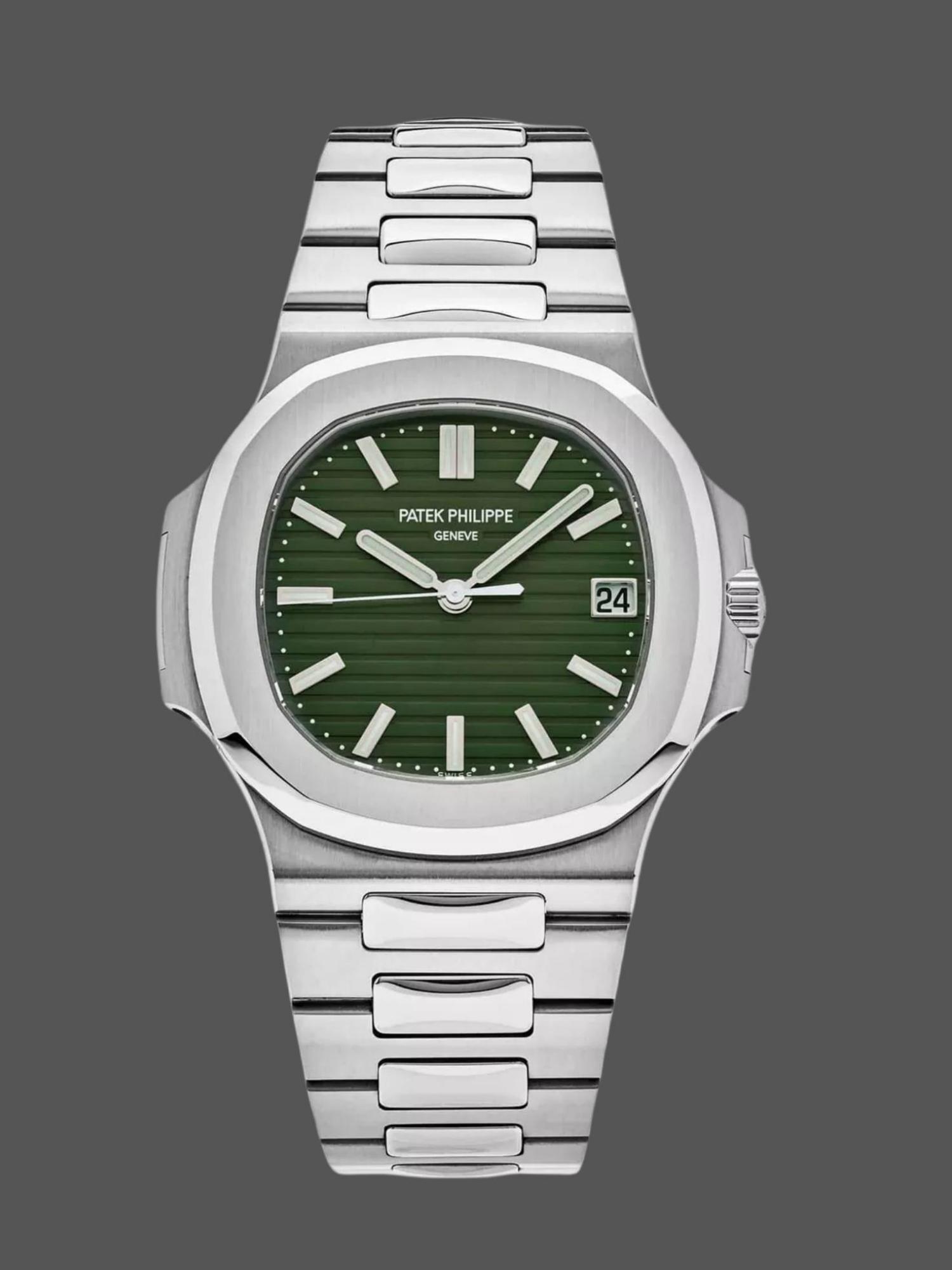 97D12B34-633A-EAD1-4896-8AFA62F49C23 Replica Patek Philippe Nautilus 5711 1A Green Dial 40mm Mens Watch - Image 1