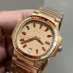 Patek Philippe Nautilus Ladies Rose Gold Gemset Bezel 7118 1300R 001 - Image 6