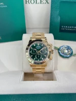 Rolex Cosmograph Daytona Oyster Yellow Gold Green Dial 116508-0013 Replica - Image 3