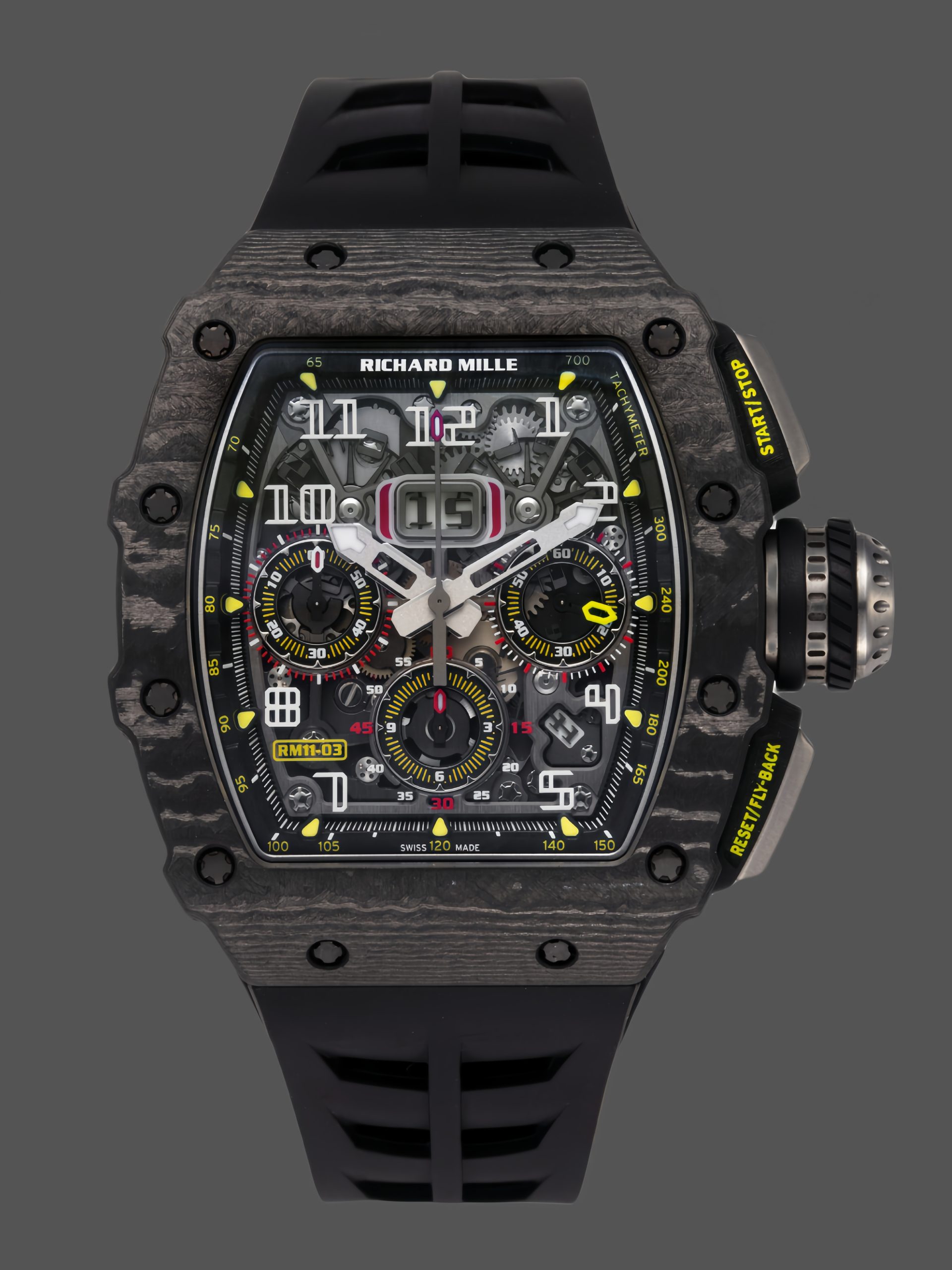 9CFDDC5F-CED6-F938-3B97-AFAB26EC8823 Richard Mille RM11-03 Carbon Automatic Flyback Chronograph Black - Image 1