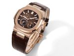 Patek Philippe Nautilus Moon Phases Rose & White Gold Slate Brown Dial 5712GR 001 - Image 4