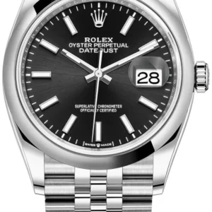 Rolex Datejust 36 Stainless Steel Black Dial Women's Watch M126200-0003