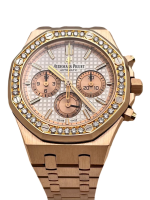 Audemars Piguet Royal Oak 26315OR.ZZ.1256OR.01 Chronograph Rose Gold Silver Dial Diamond Bezel - Image 3