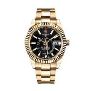 Rolex Sky-Dweller Gold 42 mm Black Index Dial Oyster Bracelet