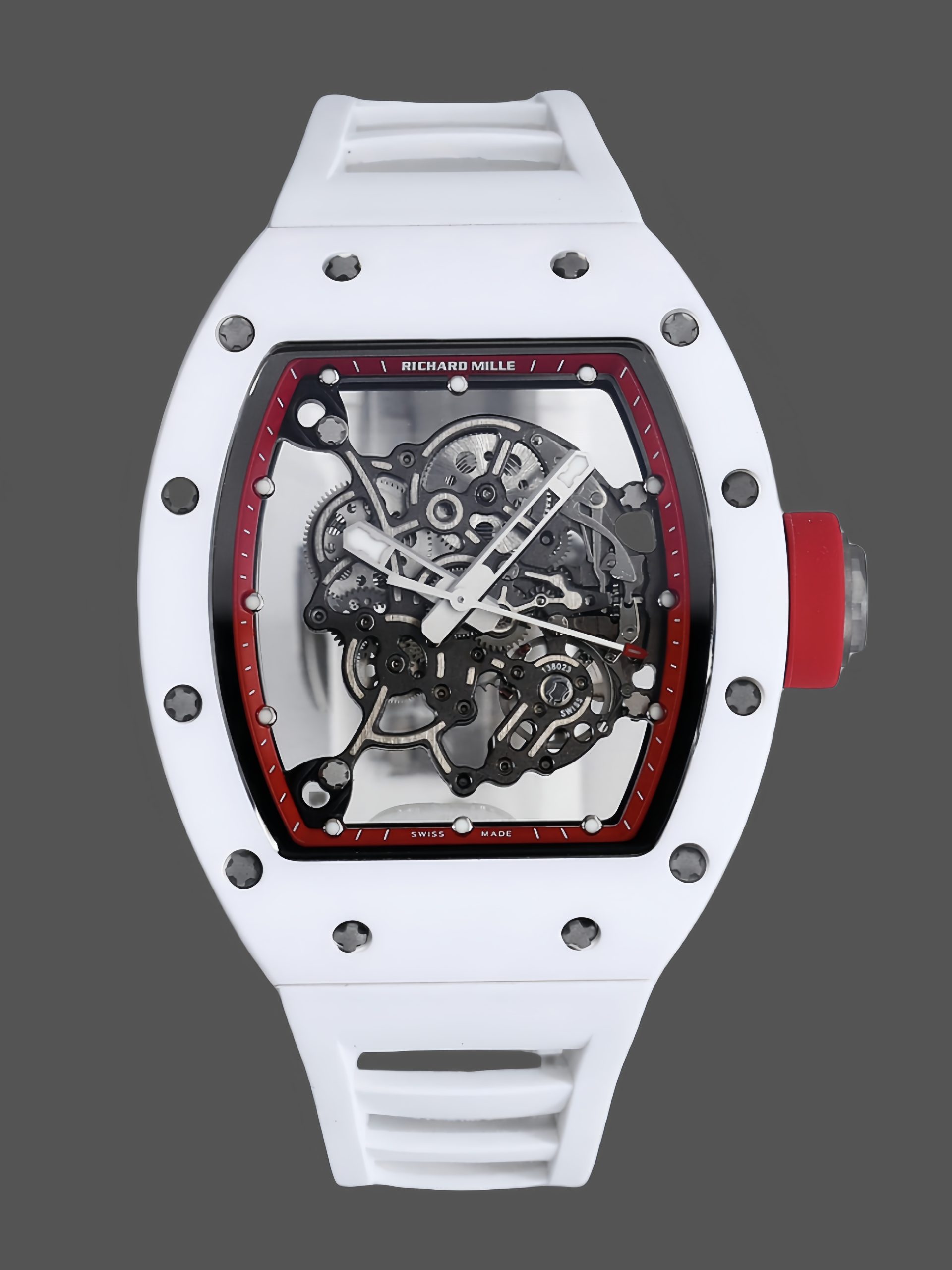 A5AEE1C8-7A0B-06AB-0FAD-ADF6F07BD337 Richard Miller RM 055 RMUL2 NTPT Carbon Fiber White Case Red Mark - Image 1