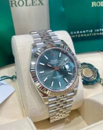 Rolex Datejust 41 Green Dial Oystersteel and White Gold Men's Watch 126334 - Image 5