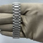 Lady Rolex DAY-DATE 36 128396TBR Ice Blue Baguette Index Replica - Image 7