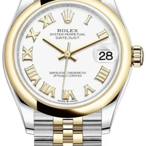 Rolex Datejust 31 Stainless Steel and Yellow Gold White Roman Dial Women's Watch M278243-0002