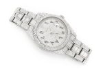 ROLEX DATEJUST ICED OUT 41MM SILVER HEBREW DIAL AUTOMATIC STAINLESS STEEL 23.50CT - Image 3