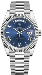 Rolex Day-Date 40 Platinum Blue Dial Men's Watch M228236-0007