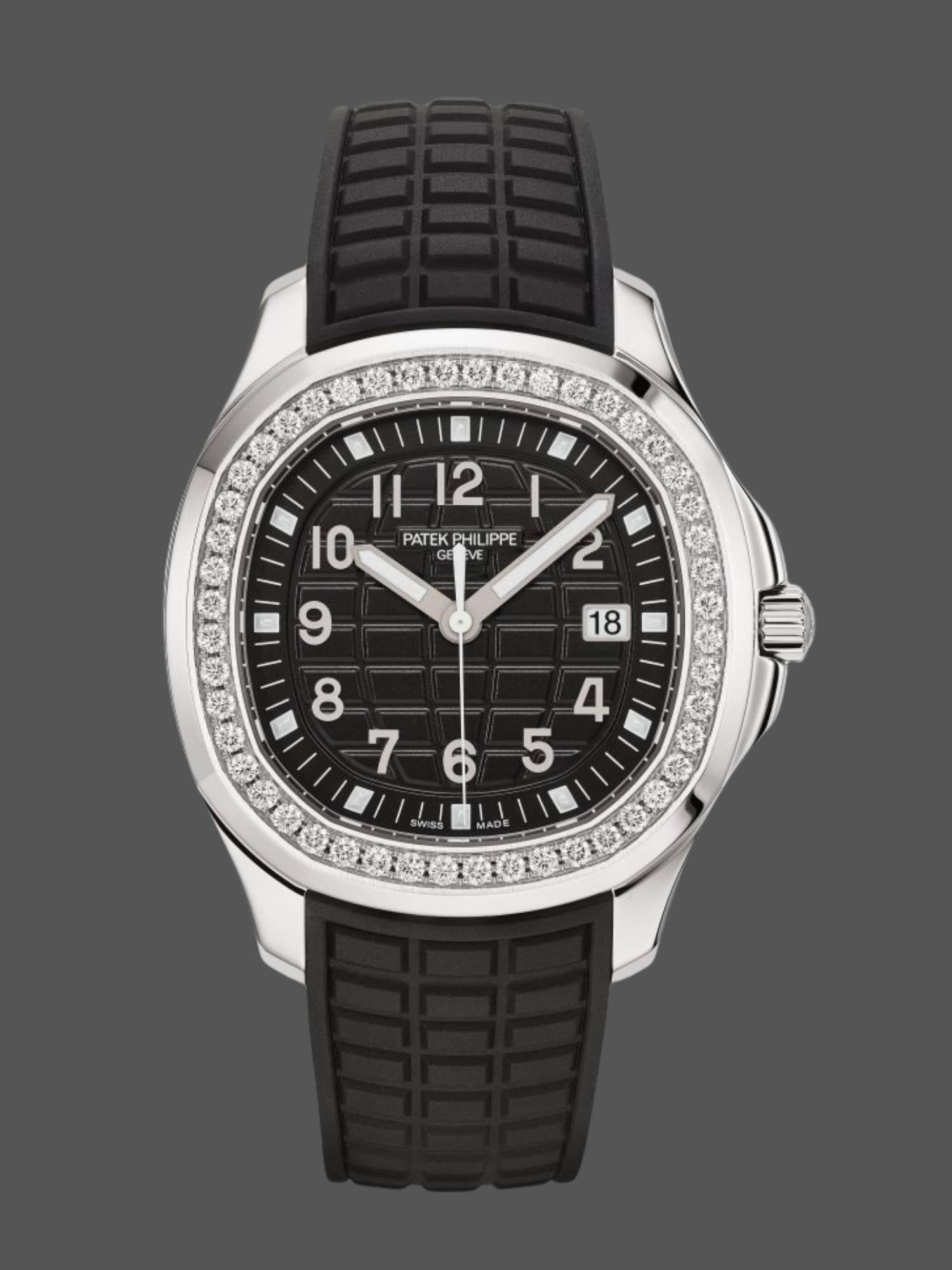 AE681AD3-08F8-0AEA-9BDB-5E9E9C6ED343 Replica Patek Philippe Aquanaut 5267 200A 001 Black Dial Diamond Bezel Watch - Image 1