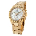 Rolex Cosmograph Daytona White Mother of Pearl Diamond Dial, Yellow Gold, 116508 - Image 10