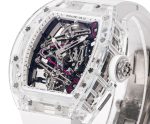 RM38-02 Richard Mille Tourbillon Movement Edition Crystal White Rubber Strap - Image 6