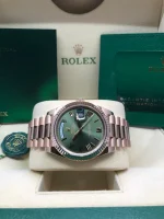 Rolex Day-Date 40 18k Everose Gold Olive Green Dial 60th Anniversary Men's Watch M228235-0025 - Image 10