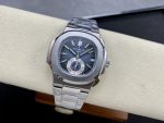 Patek Philippe Nautilus Chronograph Stainless Steel Blue Dial 5980 1A 001 - Image 7