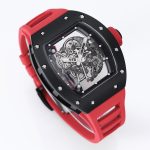 Richard Miller RM 055 RMUL2 NTPT Carbon Fiber Red Rubber Strap - Image 2