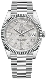 Rolex Day-Date 40 Platinum Meteorite Diamond Dial Men's Watch M228236-0011