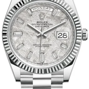 Rolex Day-Date 40 Platinum Meteorite Diamond Dial Men's Watch M228236-0011