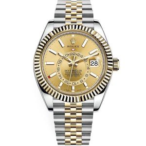 Rolex Sky-Dweller Champagne Dial Men's Watch 326933-0001