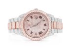 ICED OUT ROLEX FOR SALE DAY-DATE 40MM AUTOMATIC WATCH TWO TONE MOISSANITE 23.43ctw