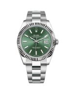 Rolex Datejust 41 Green Dial Oystersteel and White Gold Men's Watch 126334