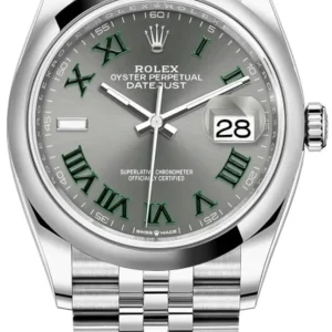 Rolex Datejust 36 Stainless Steel Slate Roman Dial Women's Watch M126200-0017