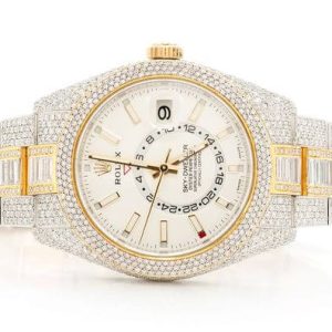 Iced-out Diamond Watches 42MM ROLEX Datejust Automatic Stainless Steel