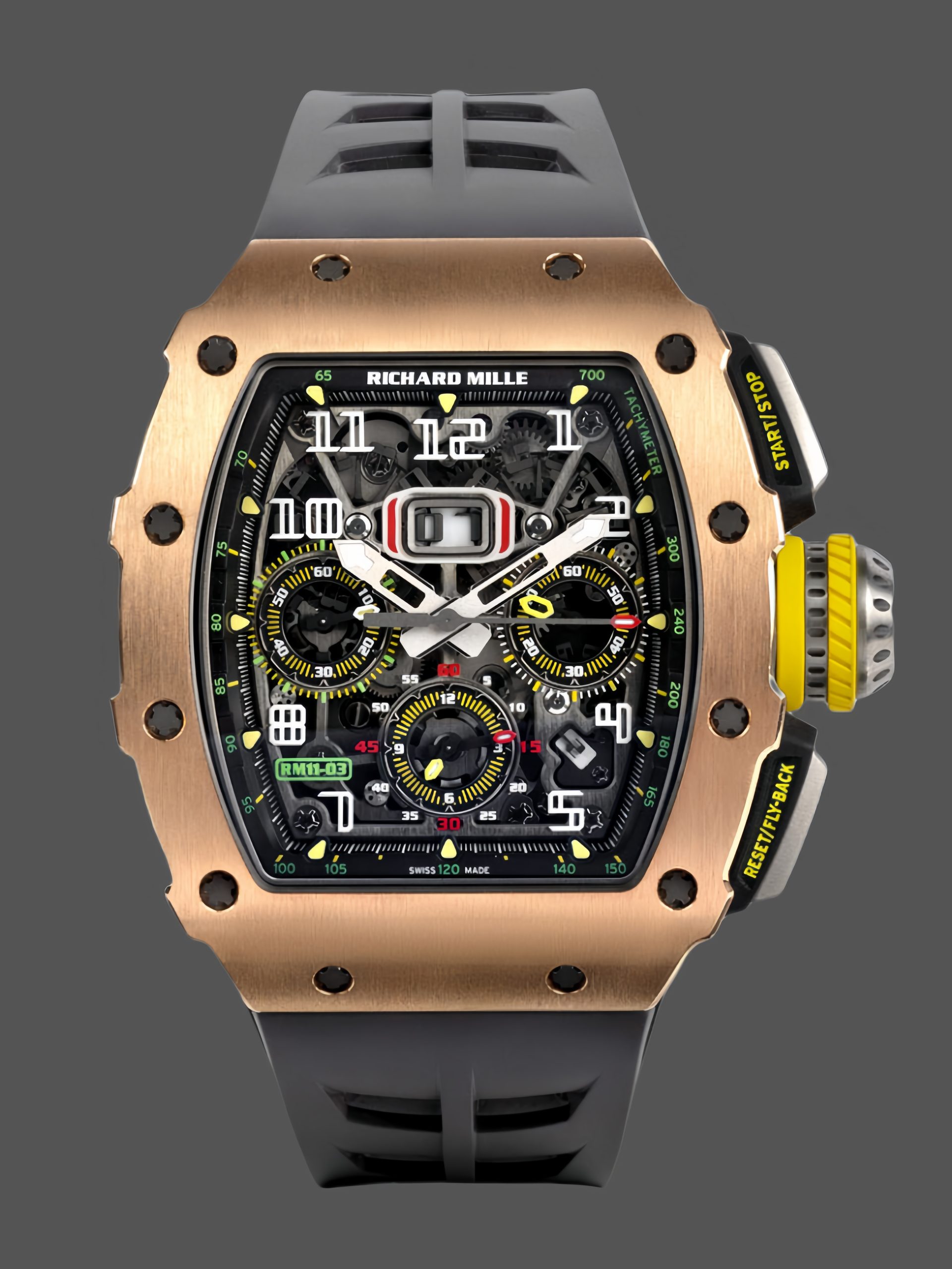 C1EA1C63-5F8F-2E35-FD2B-27F33B6CAFE6 Richard Mille RM11-03 Carbon Automatic Flyback Chronograph Rose Gold - Image 1