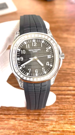 Replica Patek Philippe Aquanaut 5267 200A 001 Black Dial Diamond Bezel Watch - Image 2