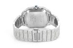 CARTIER WATCH BUST DOWN SANTOS DE 40MM STEEL SILVER FULL ICED VVS MOISSANITE ROMAN DIAL - Image 3