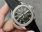 Replica Patek Philippe Aquanaut 5164A 001 Stainless Steel Dual Time 40mm Mens Watch - Image 4
