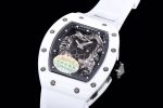 Richard Miller RM 057 NTPT Carbon Fiber White Rubber Strap - Image 4