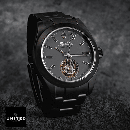 Rolex Label Noir Black Bezel Replica and black background