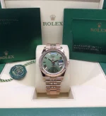 Rolex Day-Date 40 18k Everose Gold Olive Green Dial 60th Anniversary Men's Watch M228235-0025 - Image 5