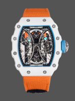Richard Mille RM053-01 Pablo MacDonough Skeleton Dial Orange Fabric Strap