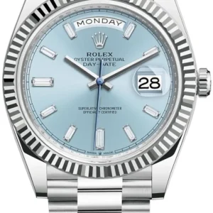 Rolex Day-Date 40 Platinum Ice-Blue Diamond Dial Men's Watch M228236-0006