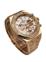 Audemars Piguet Royal Oak 26315OR.ZZ.1256OR.01 Chronograph Rose Gold Silver Dial Diamond Bezel - Image 2