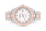 ROLEX DIAMOND WATCH DATEJUST 41MM TWO TONE FULL ICED MOISSANITE 22.10CT