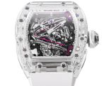 RM38-02 Richard Mille Tourbillon Movement Edition Crystal White Rubber Strap - Image 4