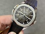 Replica Patek Philippe Aquanaut 5164A 001 Stainless Steel Dual Time 40mm Mens Watch - Image 5