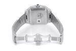 CARTIER SANTOS DE 40MM Steel WATCH REPLICA FULL ICED MOISSANITE ROMAN DIAL - Image 3
