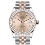 Rolex Datejust 31 Ros茅 Diamonds Dial Diamond Bezel Rose Gold Two Tone Jubilee Watch 278381RBR 278381